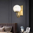 Axyaa All-copper Marble Wall Light for Indoor Decor - Alabaster Lighting