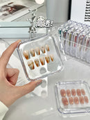Axyaa Acrylic Clear Press On Nail Tips Organizer Display Manicure Box