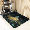 Axyaa Halloween Diatom Tableware Drain Mat for Kitchen Counter and Coffee Bar
