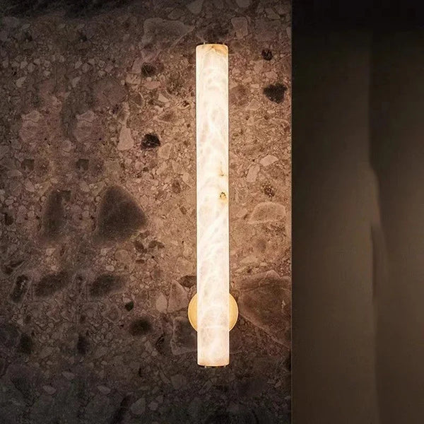 Axyaa LED Marble Copper Wall Lamp for Bedroom & Dining Room