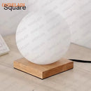 Axyaa Solid Wood Glass Night Light Desk Lamp, Warm E27 Glow for Bedroom, Living Room