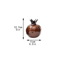 Axyaa Pomegranate Vase: Bright Porcelain Ceramic Table Decor for Flower Arrangement & Room Aesthetic