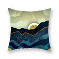 Axyaa Gold Mountains Geometric Sun Moon Cushion Cases- Home Decor Almofadas