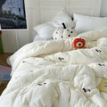 Axyaa Waxy Cotton Soybean Quilt Core, Cute Embroidery, Thickened Winter Quilt