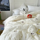 Axyaa Waxy Cotton Soybean Quilt Core, Cute Embroidery, Thickened Winter Quilt