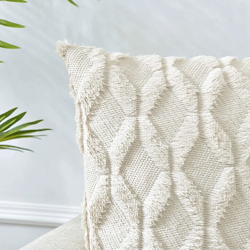 Axyaa Autumn White Series 45x45cm Cushion Cover for Home Decor