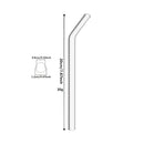 Axyaa Glass Straws 200*12mm - Reusable Eco-friendly Straws with Brush - Smoothie Tea Cocktail Juice