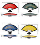 Axya Hand-Painted Ceramic Dumpling Plate with Vinegar Dish and Fan-Shaped Tray