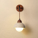 Axyaa Adjustable LED Wall Lamp Yellow Travertine White Glass Nordic Modern