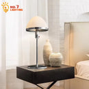 Axyaa Iron Art Glass Floor Lamp LED E27 Minimalist Chrome Vertical Table Lamp