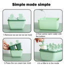 Axyaa Square Ice Cream Mold Tray for Homemade Treats & Fun Ice Sticks