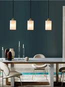 Axyaa Marble Alabaster Chandelier Copper Pendant Light