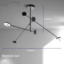 Axyaa Adjustable Swing Arm Black Wall Lamp for Bedroom and Study Room