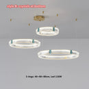 Axyaa Italian-Style Grand Villa Crystal Chandelier, Modern Minimalist Lighting Fixtures for Dining Room & Bedroom