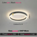 Axyaa LED Ring Ceiling Lamp Modern Creative Design for Living Room Hall Dining Bedroom