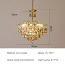 Axyaa Nordic Crystal Chandelier: Modern Luxury Ceiling Light for Master Bedroom & Dining Room
