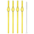 Axyaa Glass Straw Set: High Borosilicate, Reusable, Eco-Friendly with Clear Brush