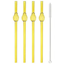 Axyaa Glass Straw Set: High Borosilicate, Reusable, Eco-Friendly with Clear Brush