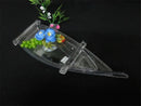 Axya Acrylic Sushi Boat Set - Transparent Seafood Container with Cutlery and Dry Ice