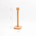 Axyaa Wooden Paper Towel Holder, Cartoon Lazy Rag Kitchen Rack