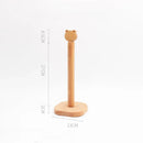 Axyaa Wooden Paper Towel Holder, Cartoon Lazy Rag Kitchen Rack