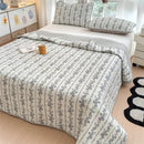 Axyaa Spring Cotton High-Temp Sand-Washed Bed Cover Single Piece, Winter Padded Bed for One