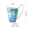 Axyaa Nordic Couple Oil Painting Bone Mug Large Capacity Coffee Cup