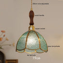 Axyaa Butterfly Glass Copper LED Pendant Lamp for Home Indoor Decor