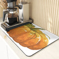 Axyaa Cute Turkey Pumpkin Kitchen Coasters Absorbent Non-Slip Thanksgiving Mat