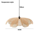 Axyaa Rattan Flower Chandelier: Handmade Woven Pendant Lamp for Living Room & Restaurant