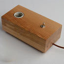 Axyaa Wooden Block Toggle Switch Cube Table Lamp for Home Art Cafe Bar