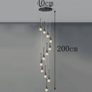 Axyaa Crystal Stair Chandelier Light - LED Ceiling Lamp for Living Room