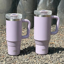 Axyaa Stainless Steel Tumbler Cup with Straw Handle, Insulated Coffee Mug, 40oz Thermos Bottle