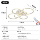 Axyaa Nordic LED Ceiling Light with Remote Control Dimming