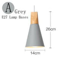 Axyaa Wooden Iron Pendant Light for Dining Kitchen Living Room LED Loft Fixture