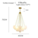 Axyaa Nordic Style Glass Bubble Chandelier for Living Room, Bedroom, Dining Room