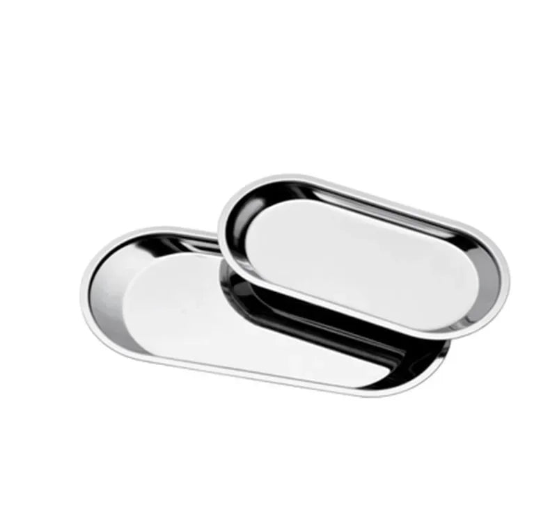 Axya Stainless Steel Towel Tray Dessert Plate Dish Snack Holder Tray
