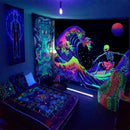Axyaa Psychedelic Mandala Tapestry Wall Hanging for UV Home Decor