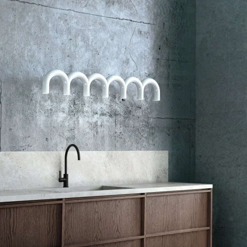 Axyaa Modern Art LED Chandelier Nordic Arch Pendant Lamp