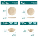 Axya Stoneware Tableware Set for 4/8/12 | Dinner/Dessert/Soup Plate Bowl Service