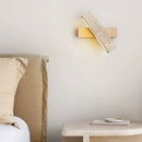 Axyaa Rotatable Wood Stone Wall Lamp Modern Nordic Bedroom Decor Lighting