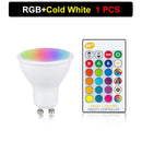 Axyaa RGBW LED GU10 Spotlight | 16 Color Remote Control Bulb