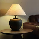 Ceramic Table Lamp Wabi Sabi Retro LED Desk Lighting by Axyaa