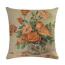 Axyaa Floral Pattern Linen Cushion Cover for Home Sofa, 45x45cm Square Pillowcase