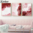 Axyaa Ayatul Kursi Pink Gold Marble Wall Art Print for Home Decor