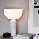 Axyaa Marble Desk Lamp: Minimalist Mushroom Design for Work, Bedroom, or Living Room