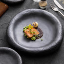 Axyaa Ceramic Steak Plate | Stylish Dessert Sushi Pasta Serving Plate for Restaurant