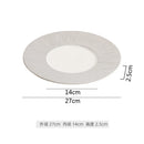 Axyaa Golden Edged Tree Pattern Ceramic Dining Plate Set