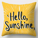 Axyaa Sunshine Daisy Sofa Cushion Cover Set - 4pcs, 17.7" x 17.7", One-Sided Print