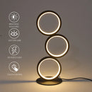 Axyaa Circle Desk Lamp: Modern Dimmable Touch Bedroom Night Light
